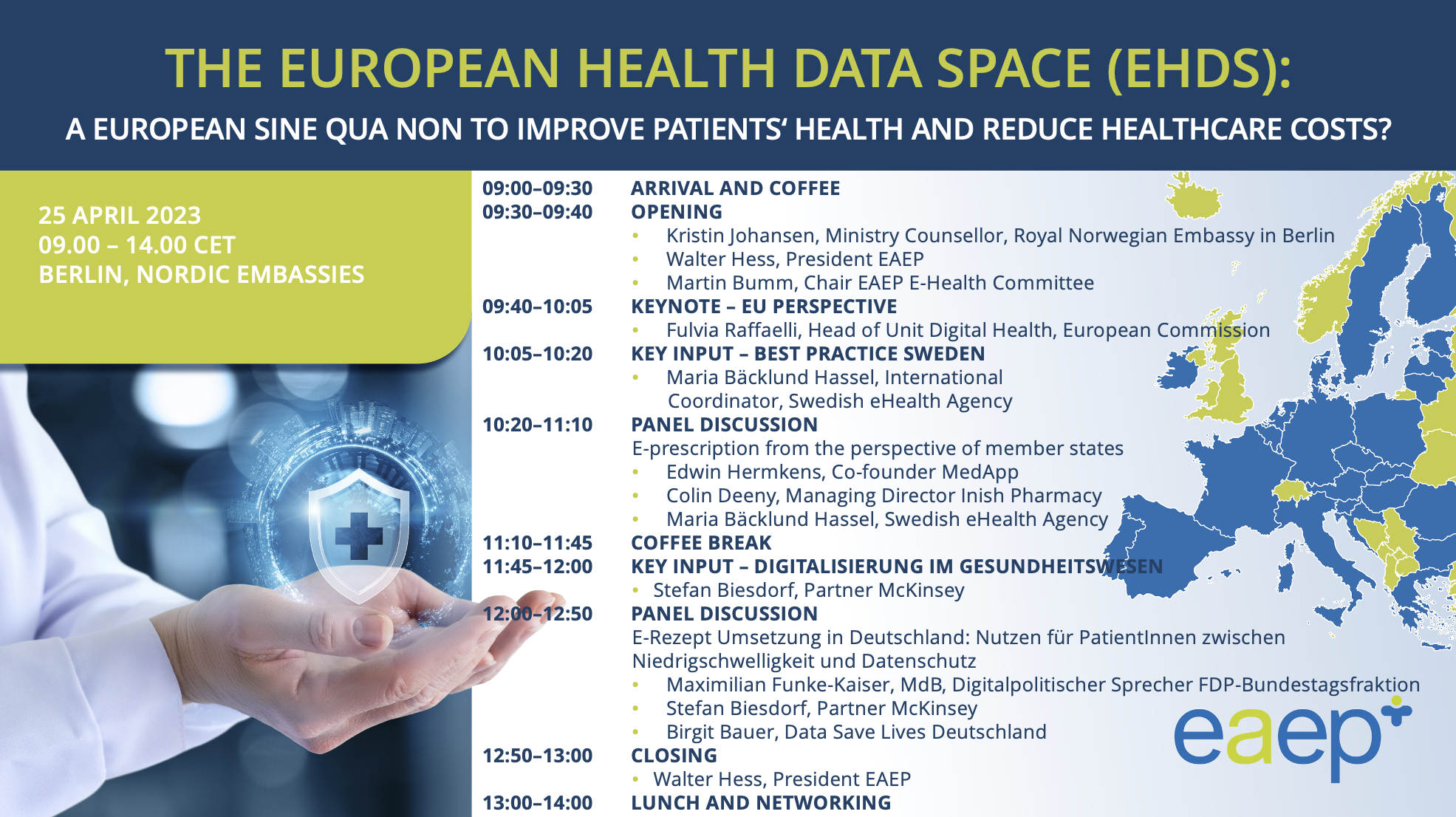 EAEP-Event “The European Health Data Space (EHDS): a European sine qua non to improve patients’ health and reduce healthcare costs?”